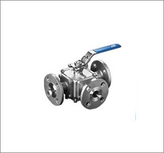 Ball Valve 3 Way Flange End